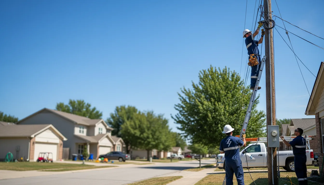 Residential electrician providing installation services in Lowell, AR